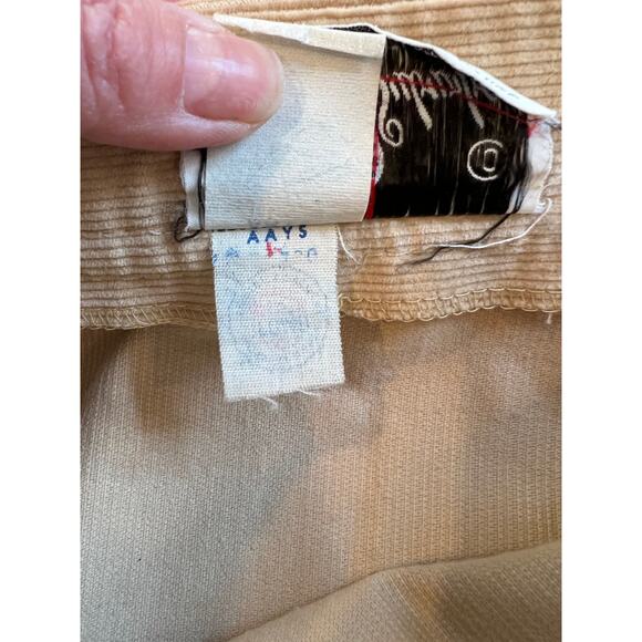 Vintage corduroy High Waisted A Line Skirt Tan - Picture 7 of 7